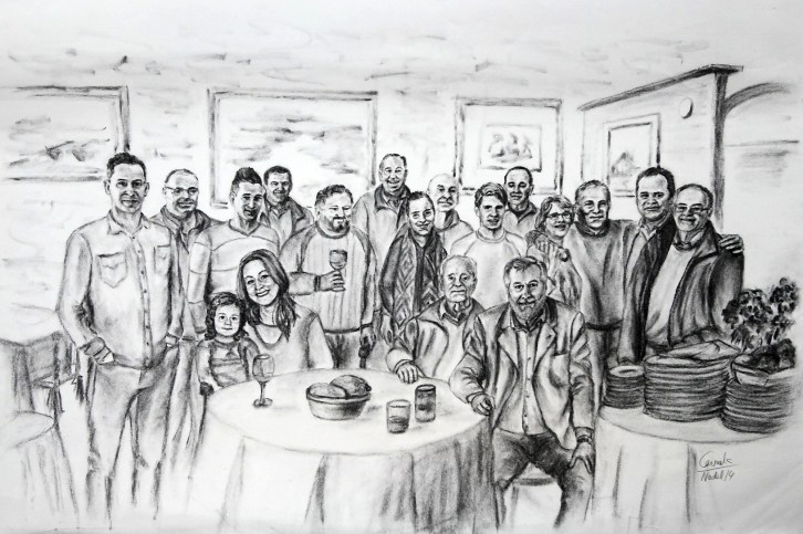 Amigos en Restaurante Luchana