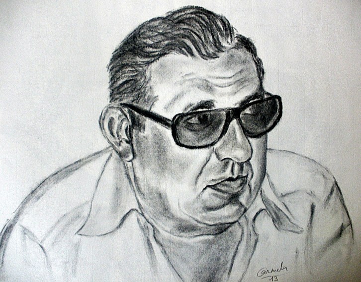 Retrato carboncillo hombre