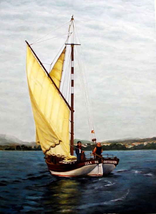 Galeón por la ría de Arosa