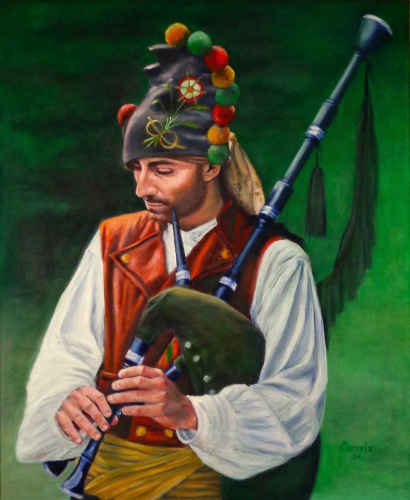 Gaiteiro gallego tocando la gaita